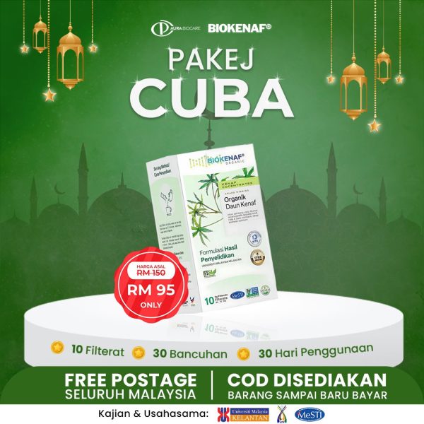 Pakej Cuba (1 Kotak BioKenaf) + FREE Postage (Banking Online)