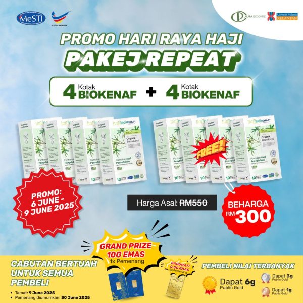 PROMO RAYA HAJI 3 HARI SAHAJA (7 - 9 JUNE 2025) : [PAKEJ REPEAT] BUY 4 + FREE 4