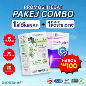 Pakej Combo ( 1 Box Biokenaf + 1 Box Postbiotik + Free Postage )